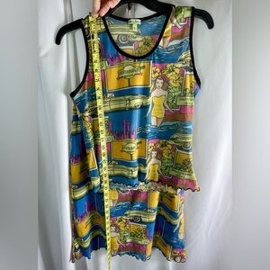 Petit Pois Colorful Graphic Mesh Two-piece Dress